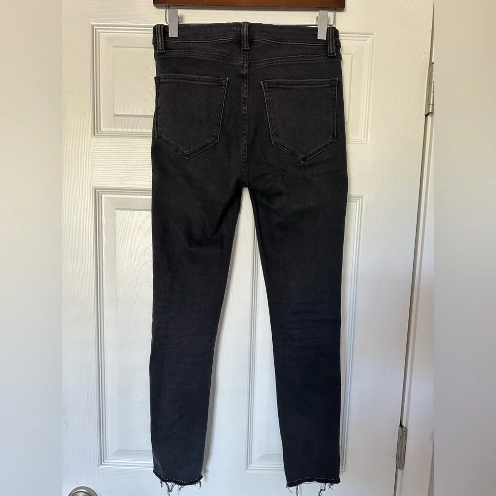 ALLSAINTS Grace Studded Ankle Skinny Jeans in Washed Black - Picture 5 of 6
